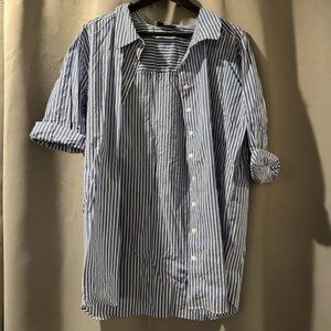 Oversized Striped Button Down